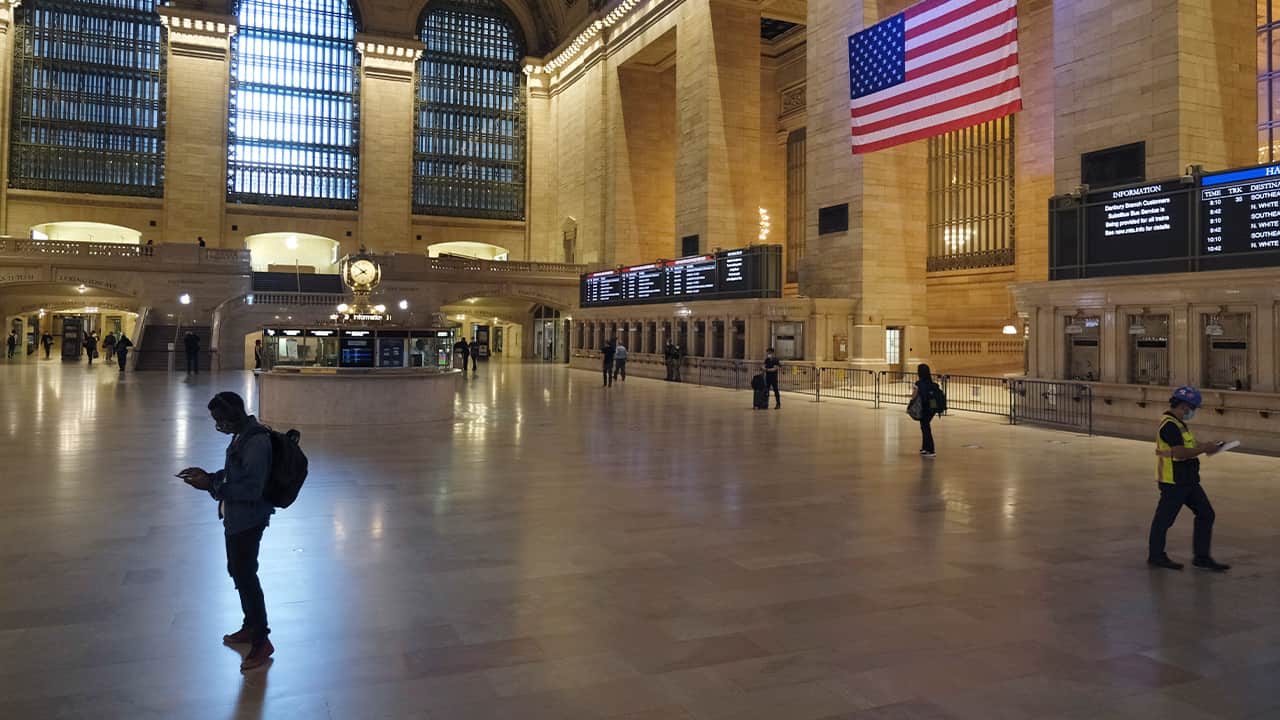 Photo of an empty Grand Central Station
