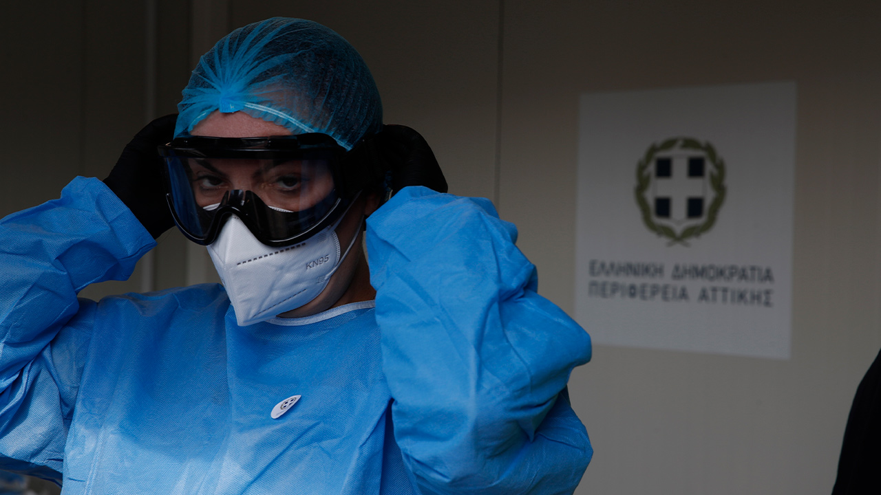 Photo of a medical worker in Greece 