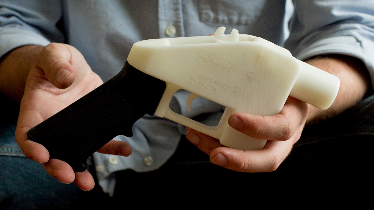 Photo of a 3D printed gun