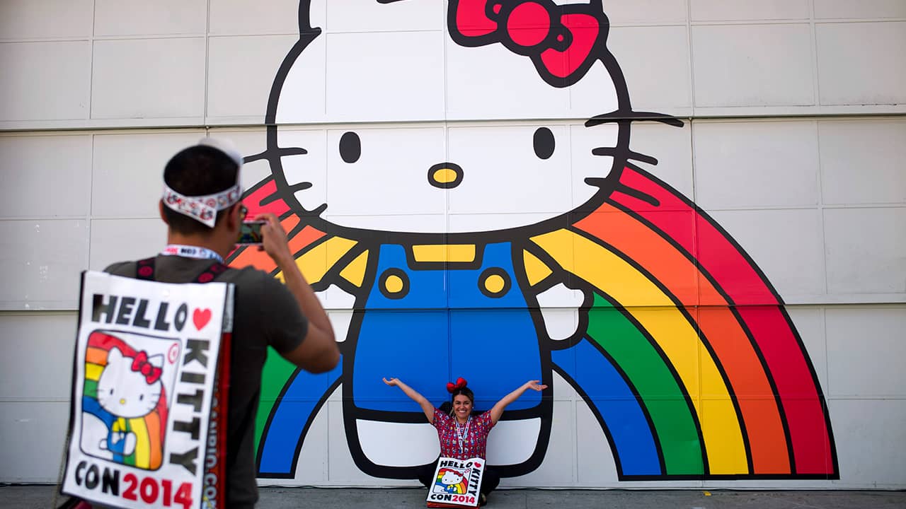 Photo of fans at a Hello Kitty Convention