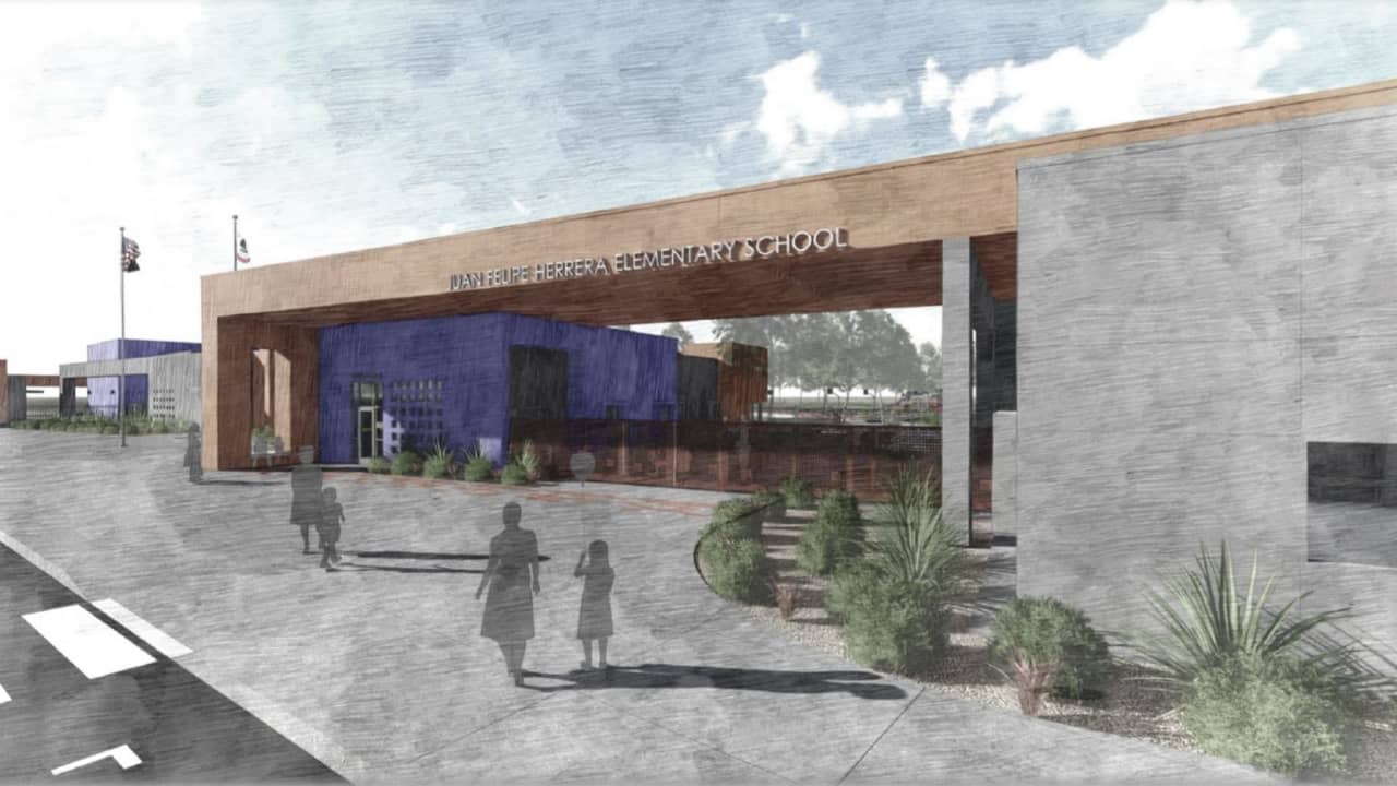 Photo of Herrera school presentation artists rendering