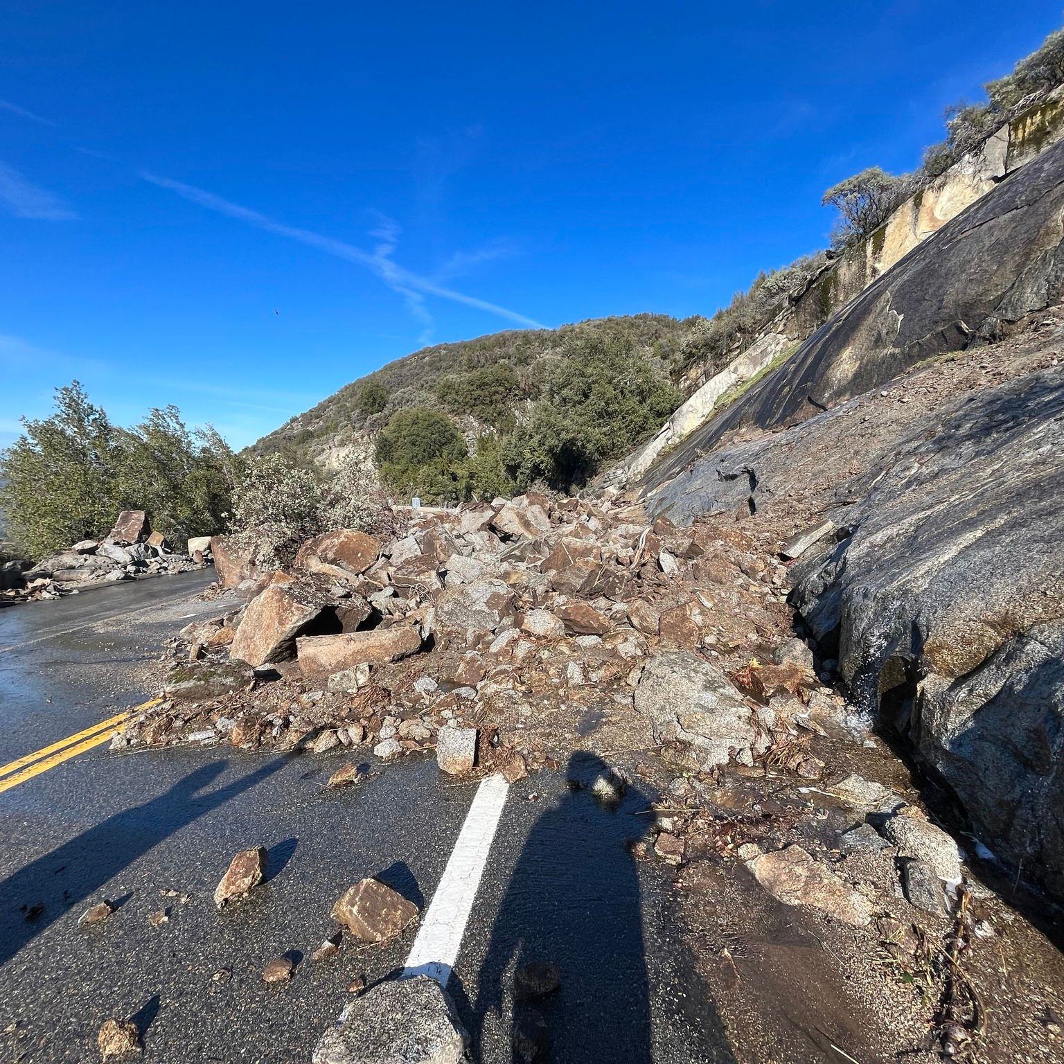 Highway 180 rockslide