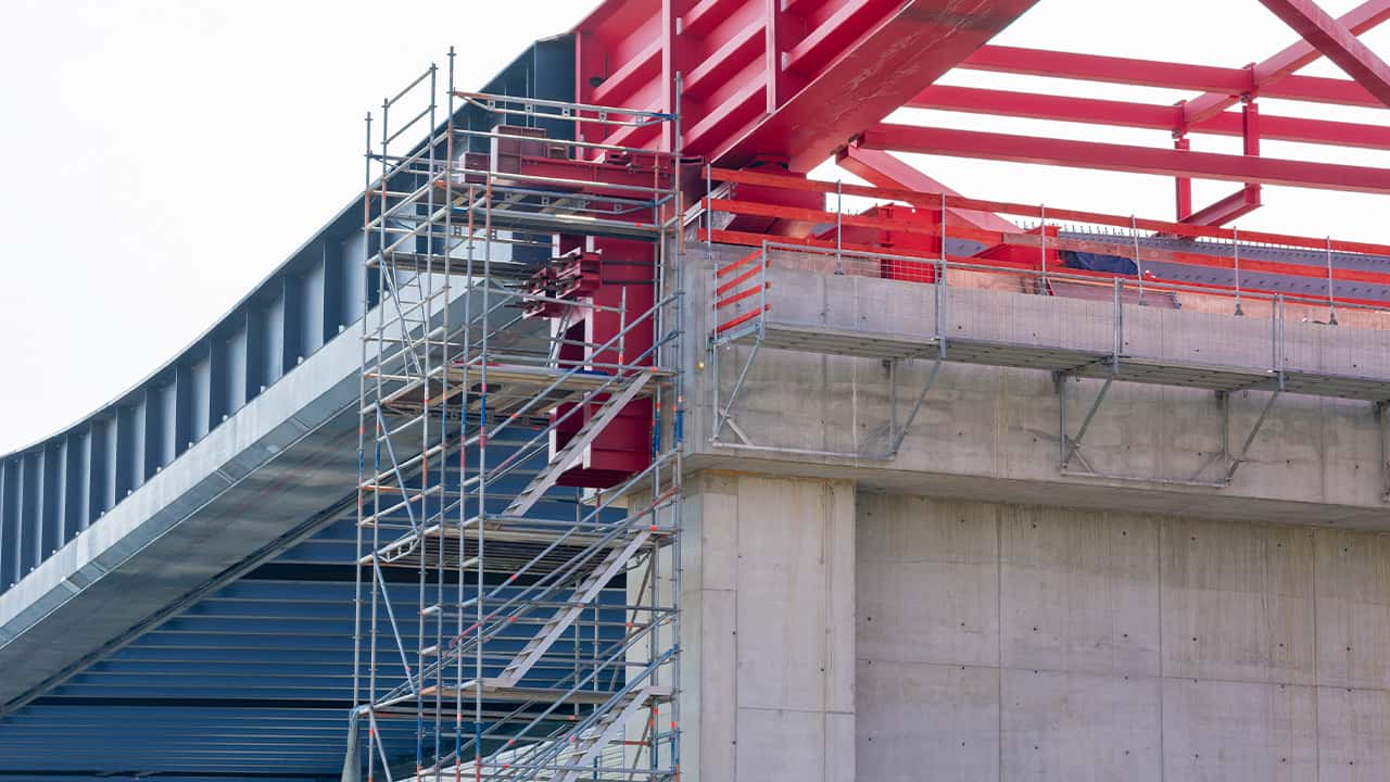 Picture of a bridge being built