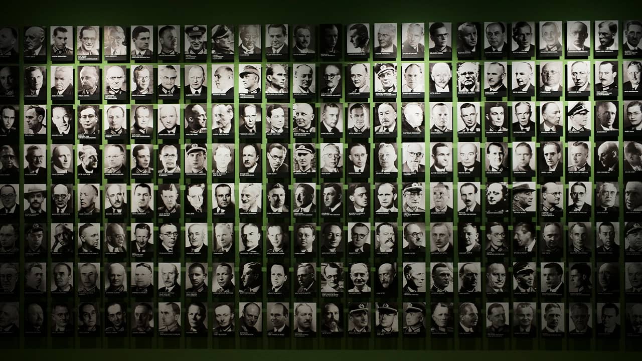 Photo of pictures of co-conspirators of the failed July 20, 1944 attempt to assassinate Adolf Hitler