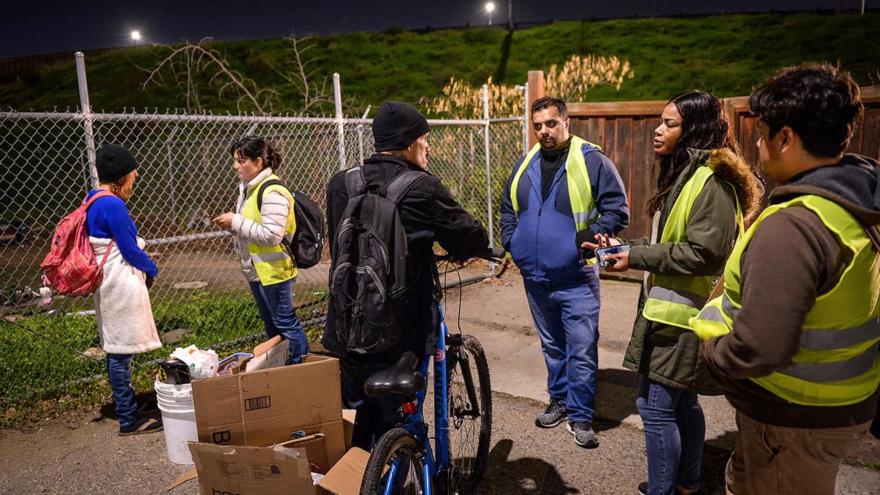 Photo of Homeless survey volunteers