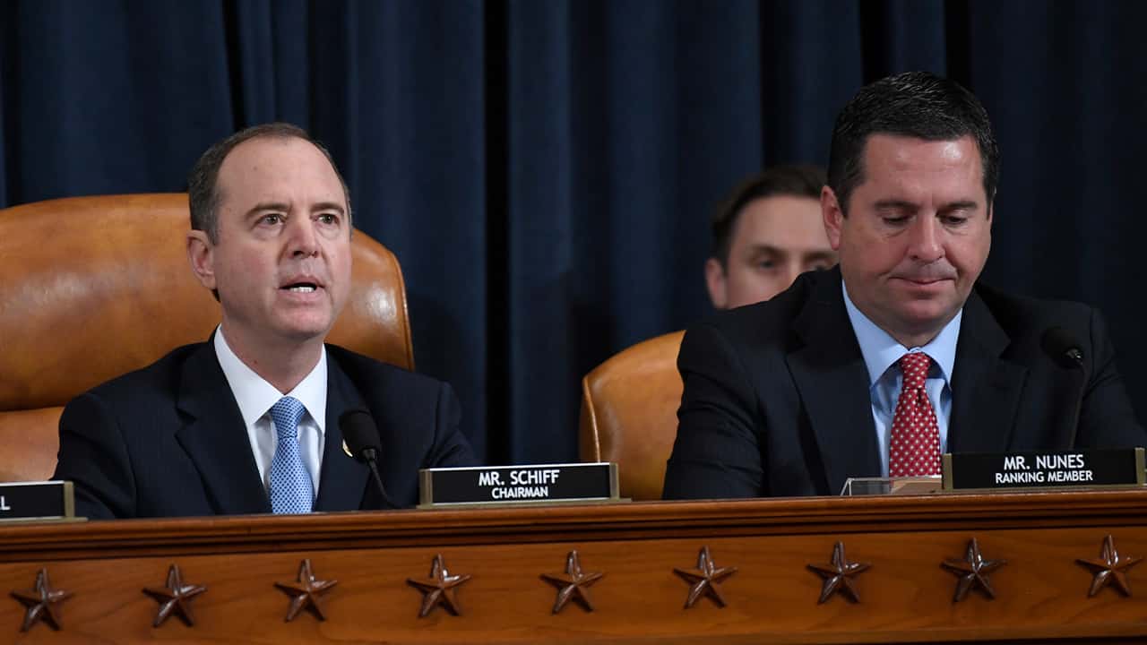 Photo of House Intelligence Committee Chairman Adam Schiff and Rep. Devin Nunes
