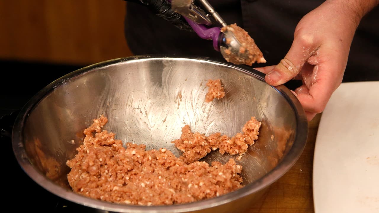 Photo of a bowl of Impossible Pork 