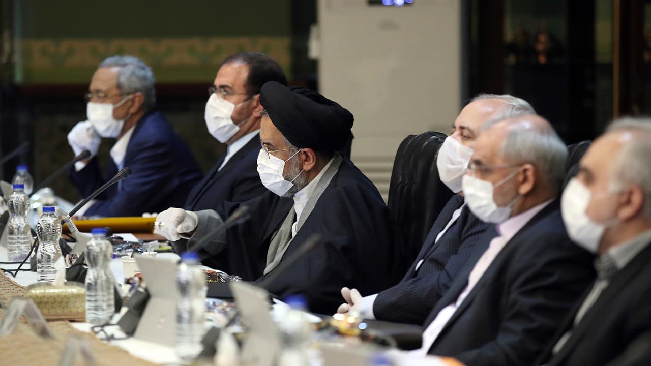 Photo of cabinet members in Tehran, Iran