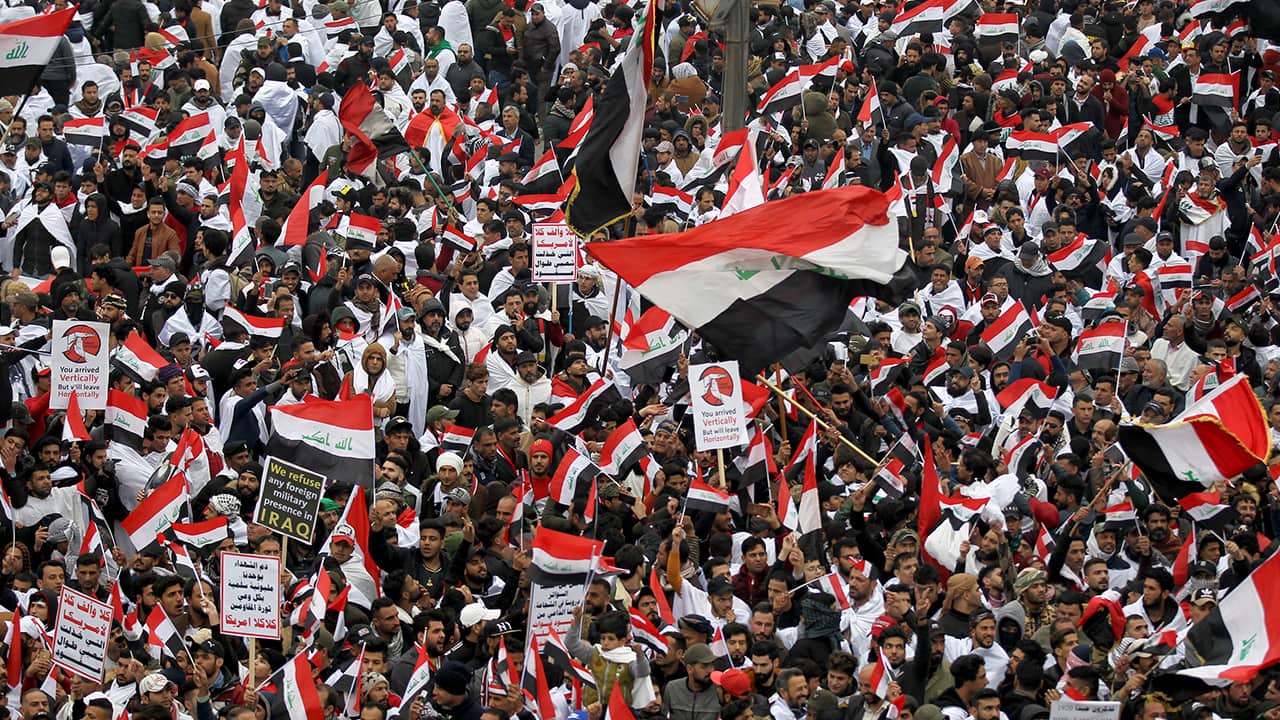 Photo of Iraqi protesters 