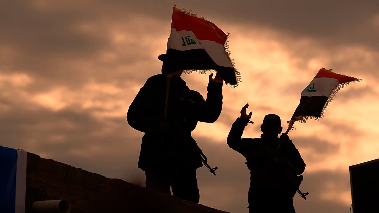 Photo of fighters with Iran-backed militias in Iraq known as the Popular Mobilization Forces