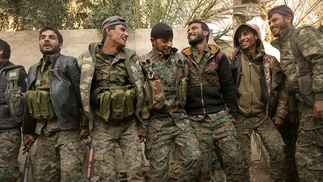 Photo of U.S.-backed Syrian Democratic Forces (SDF) fighters