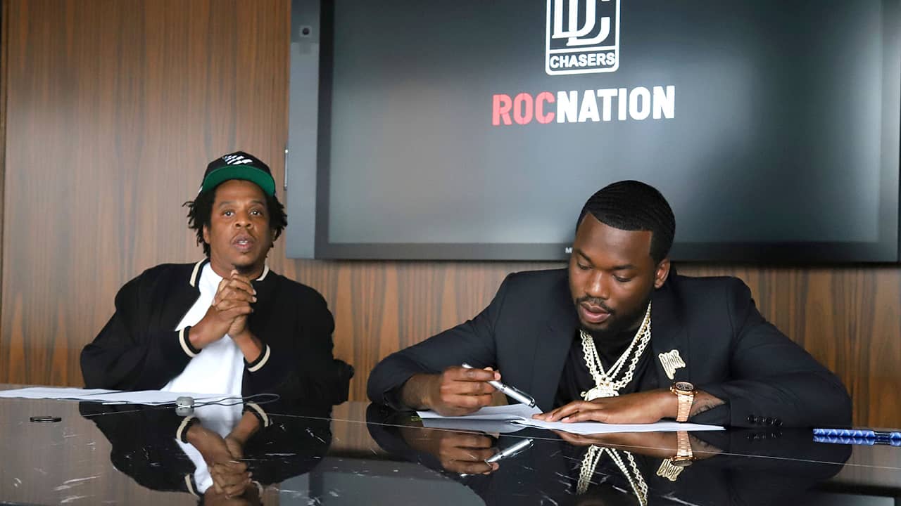 Photo of Jay-Z and Meek Mill