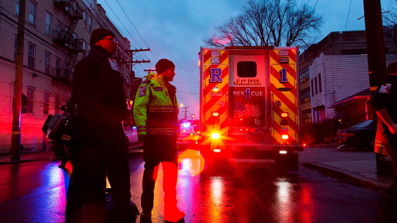 Photo of first responders and law enforcement in Jersey City