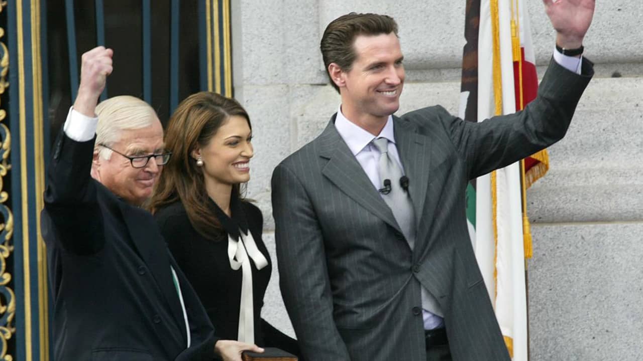 Photo of Gavin Newsom and Judge William Newsom in 2004