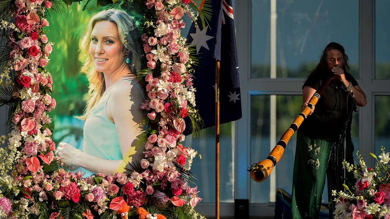 Photo of a memorial service for Justine Ruszczyk Damond