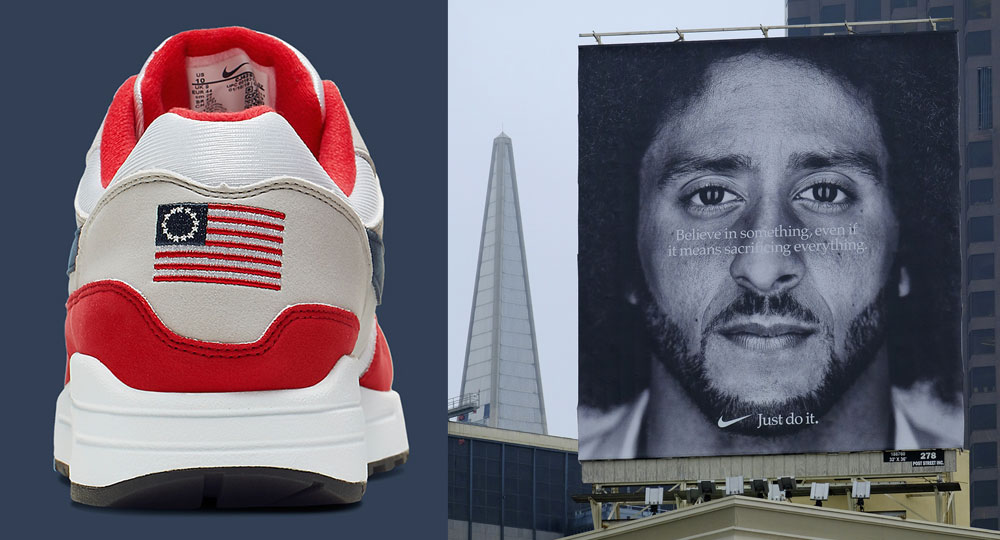 Nike Betsy Ross shoe, Colin Kaepernick