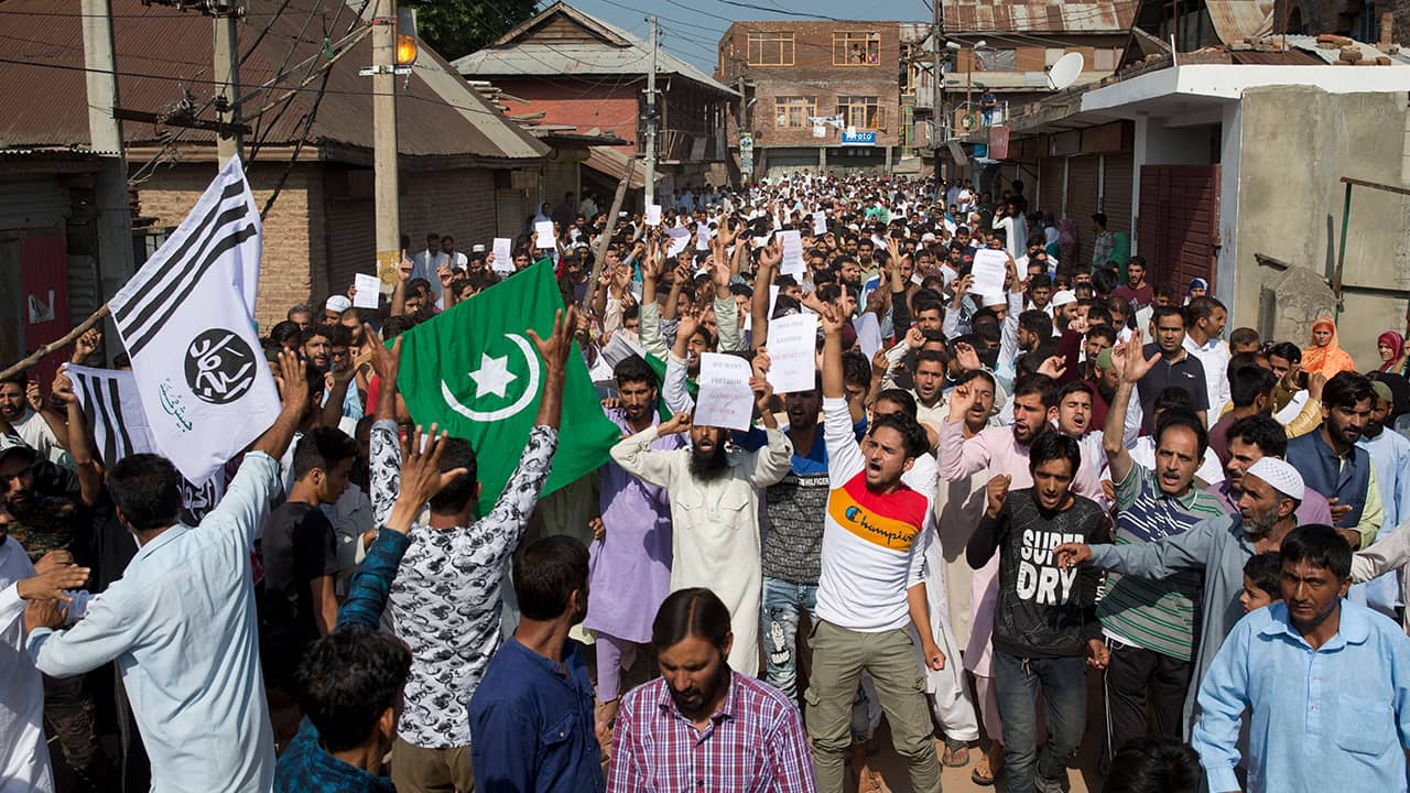 Photo of protesters in India