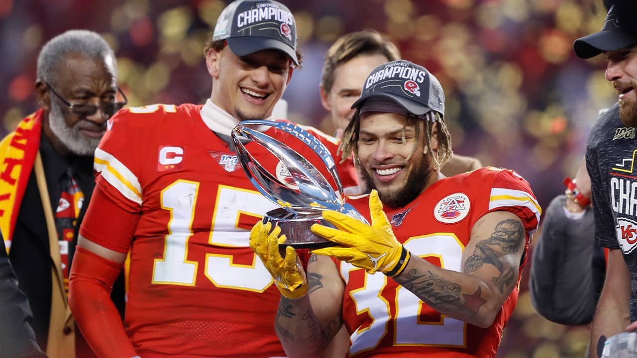 Photo of Kansas City Chiefs' Tyrann Mathieu and Patrick Mahomes