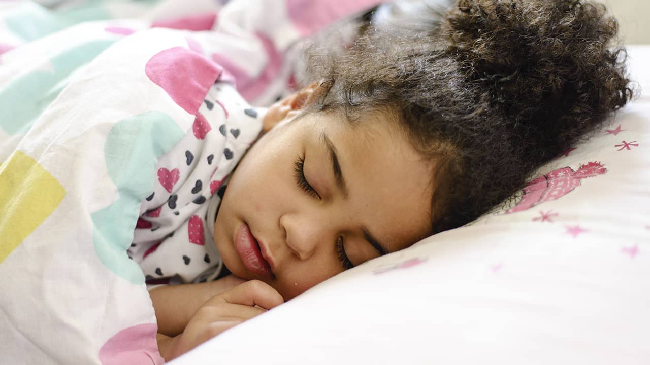 Photo of little girl sleeping