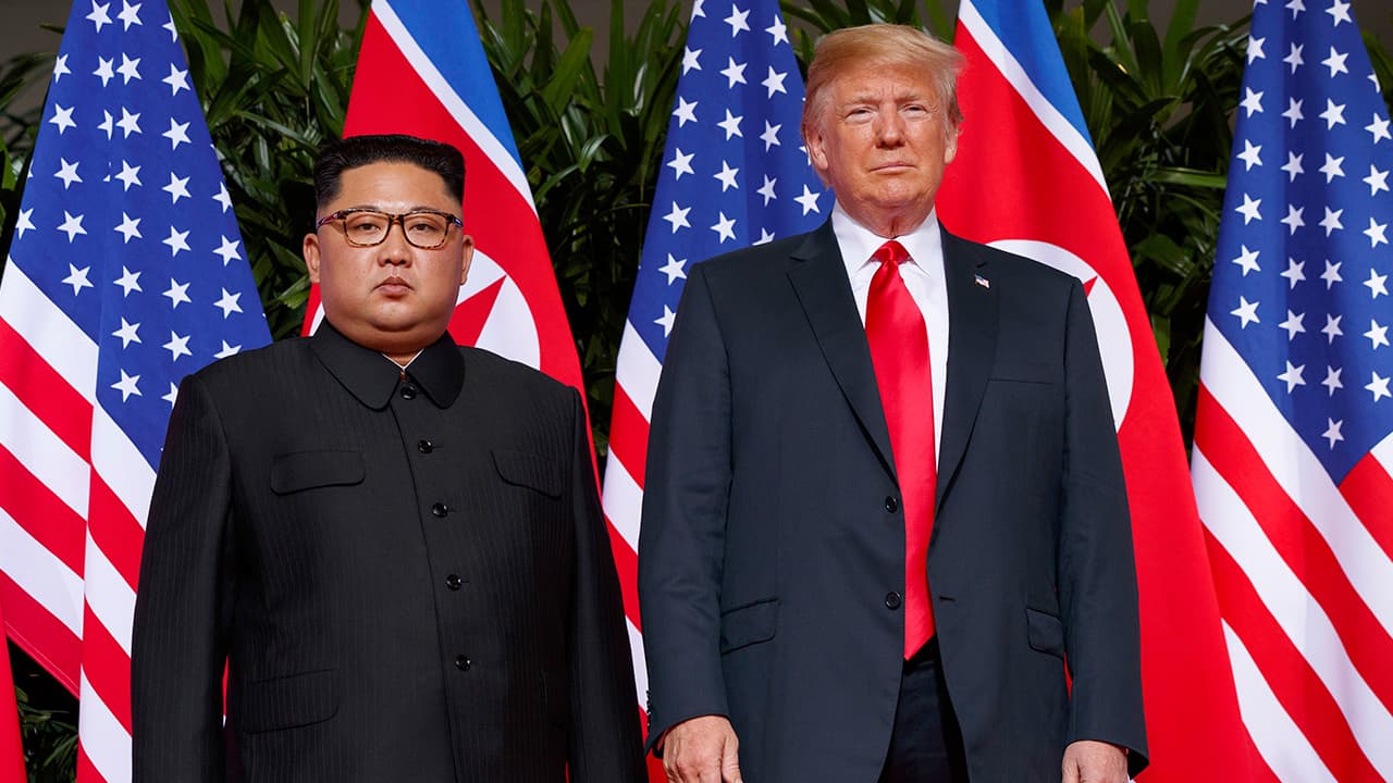 Photo of Kim Jong Un and President Donald Trump