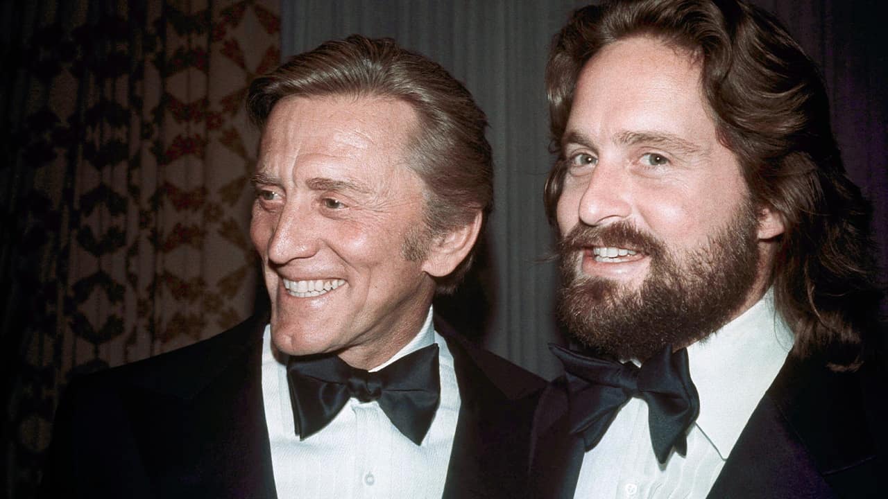 Photo of Kirk and Michael Douglas 