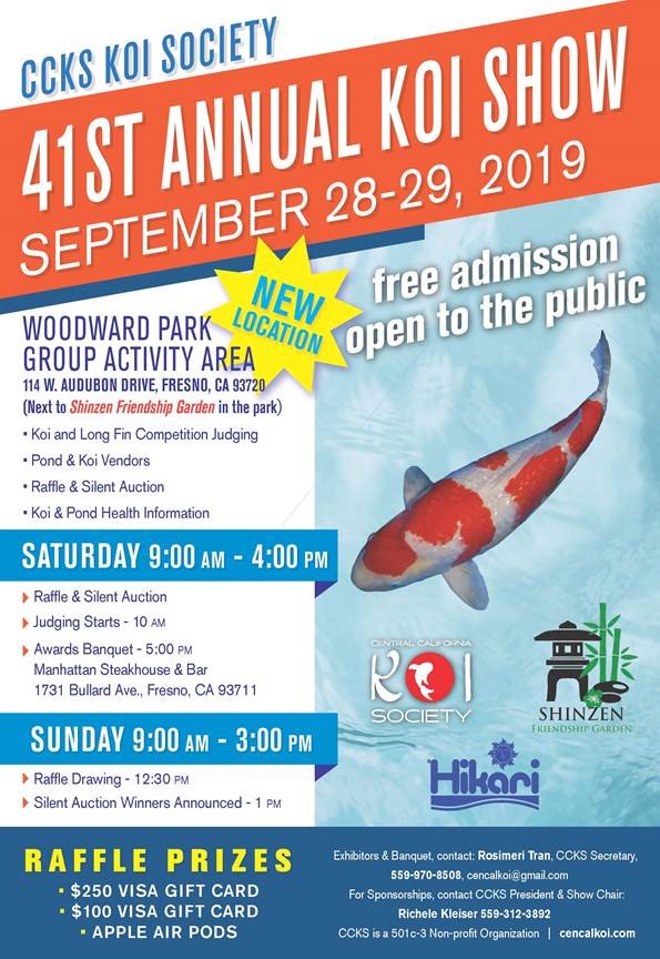 Photo of flyer about 41st annual koi show in Fresno, California