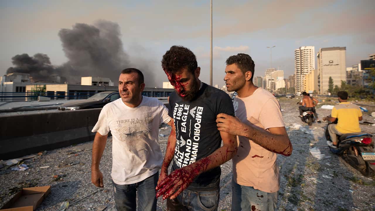 Photo of people in Beirut