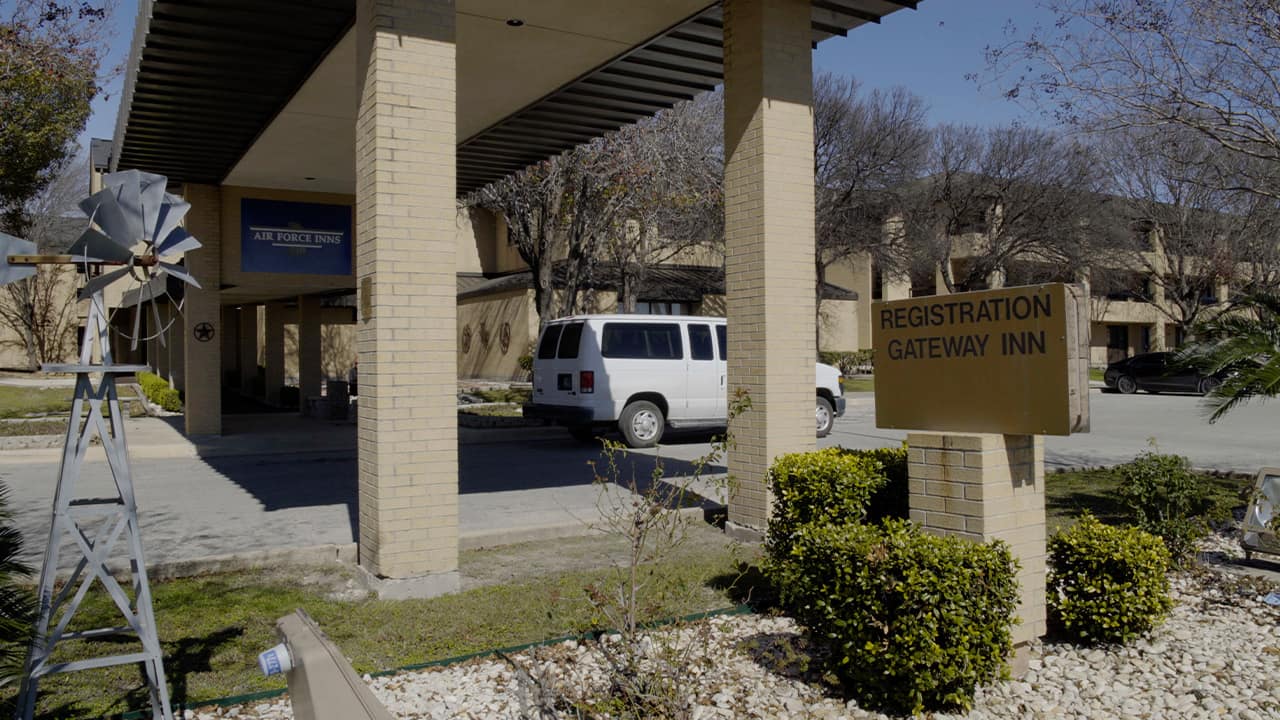 Photo of empty lodging facilities at Joint Base San Antonio-Lackland, Texas