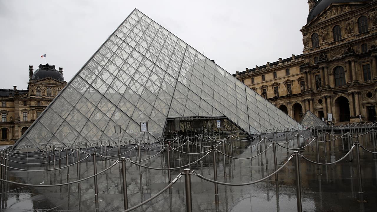 Photo of the Lourve museum in Paris 