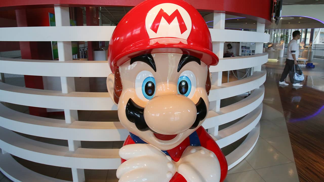 Photo of a Super Mario figure