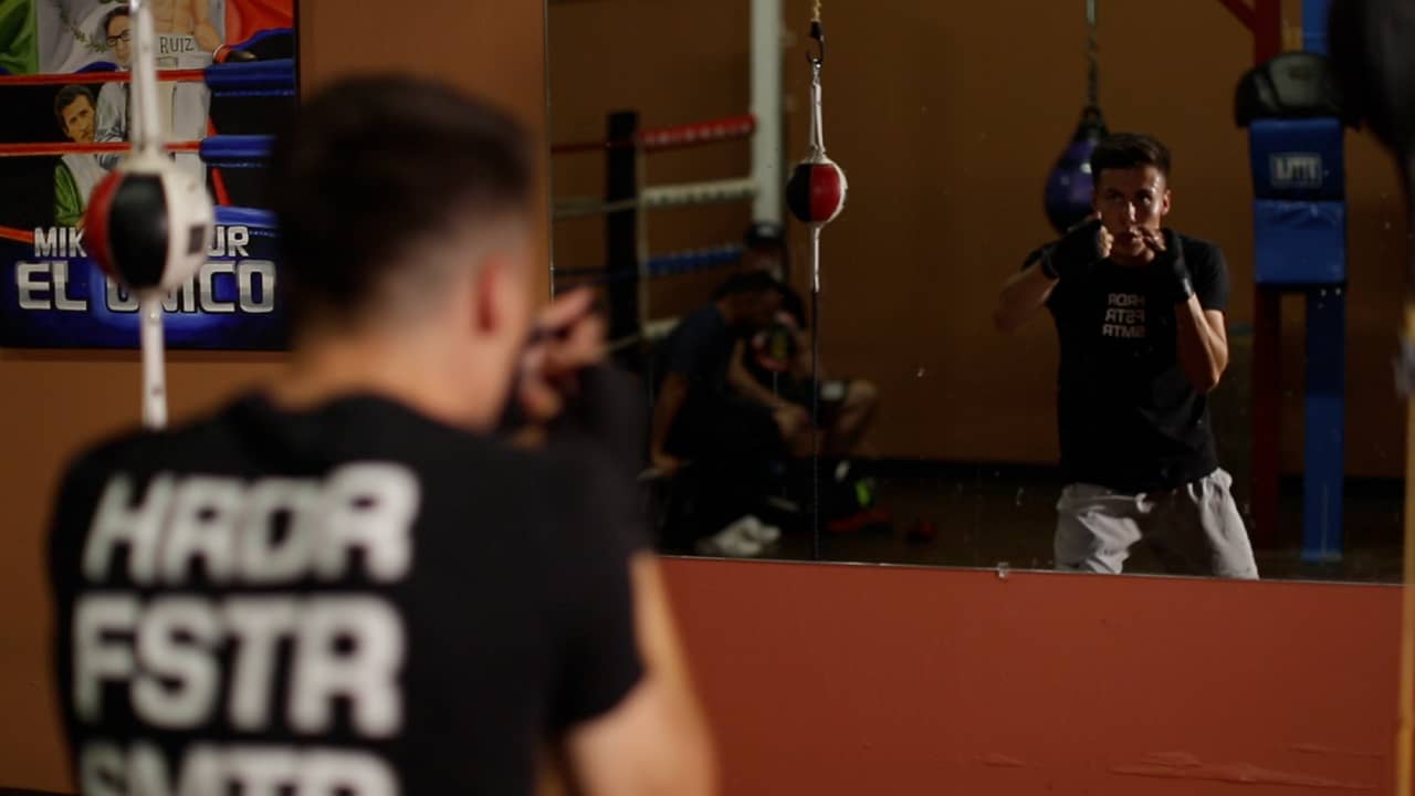 Photo of Marc Castro training in the gym