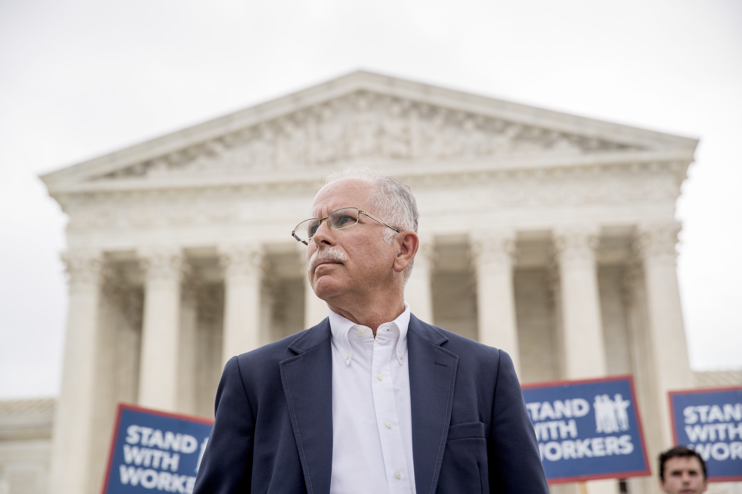 AP Photo of Mark Janus outside U.S. Supreme Court building