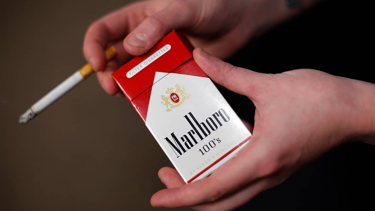 Photo of a pack of Marlboro cigarettes