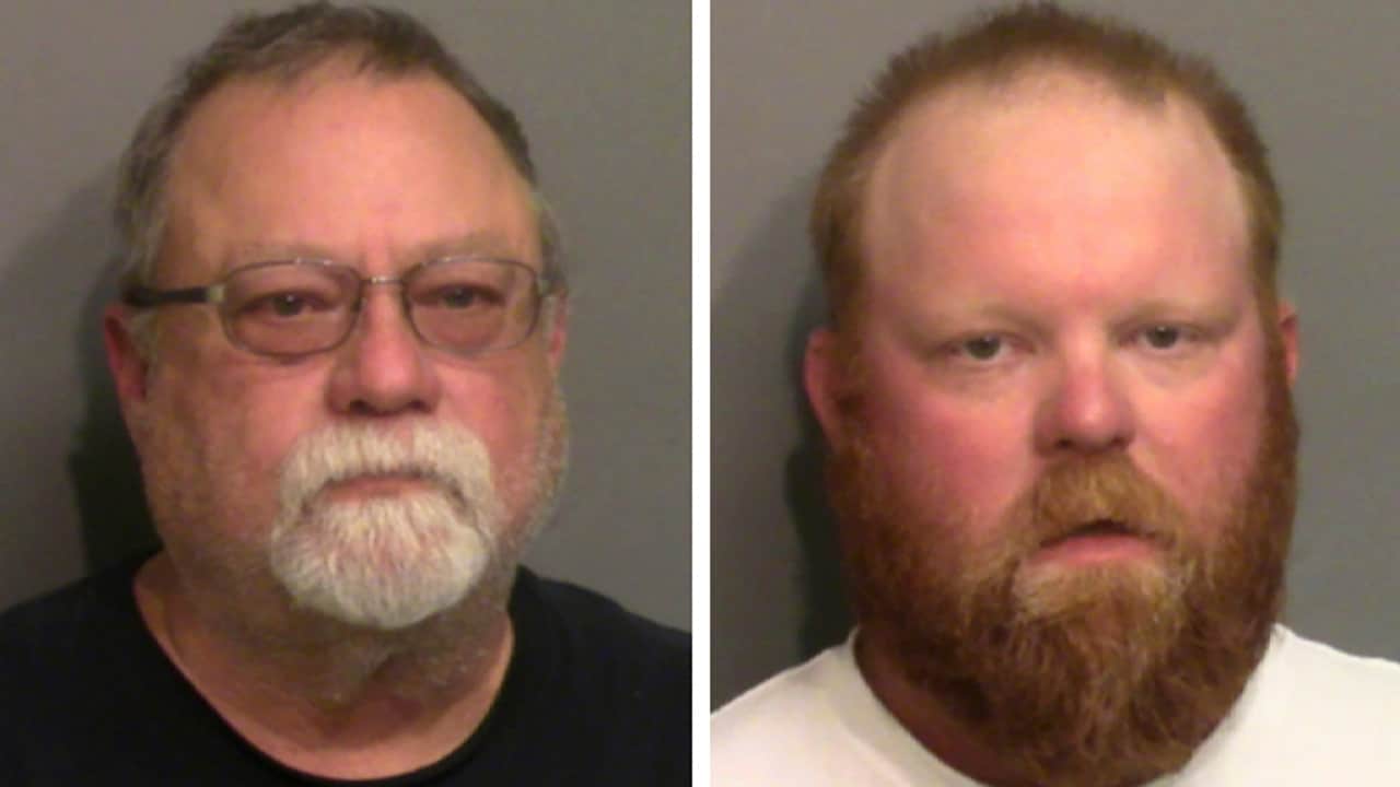 Photo of Gregory McMichael, left, and his son Travis McMichael