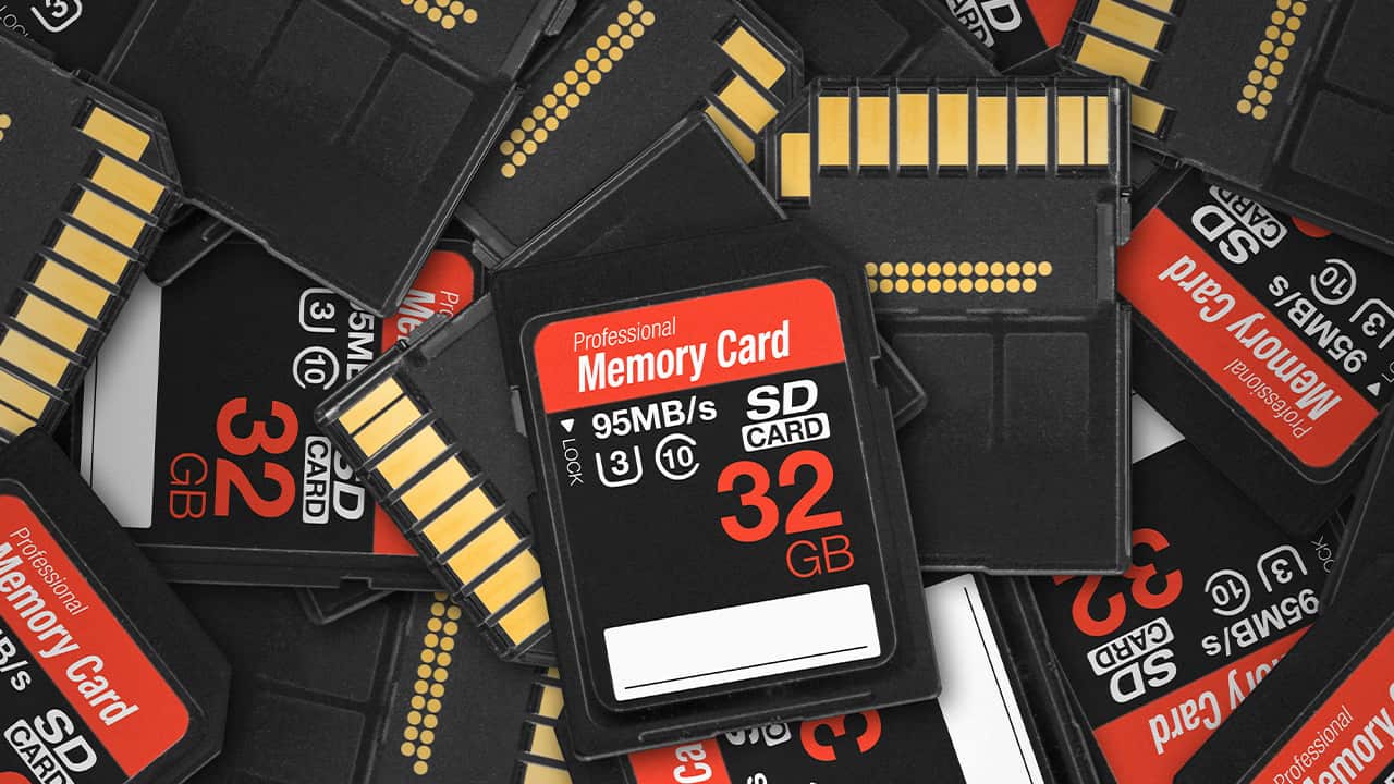 Photo of memory cards