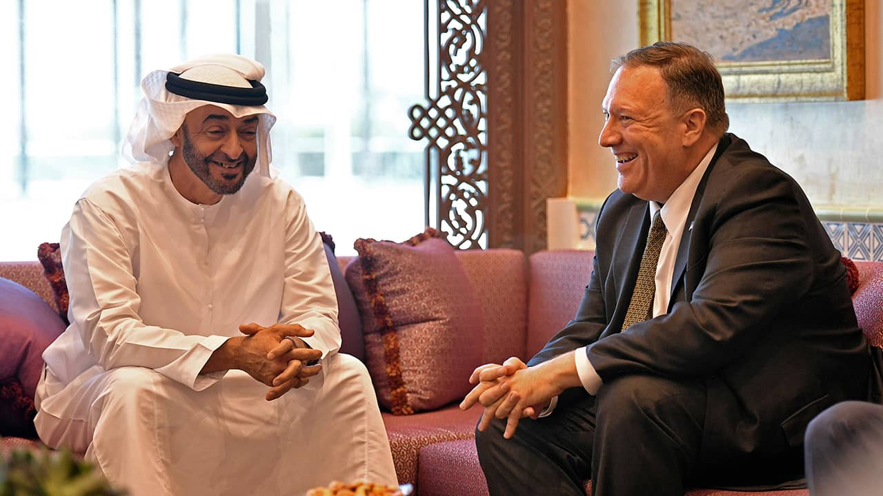 Photo of Secretary of State Mike Pompeo and Abu Dhabi Crown Prince Mohamed bin Zayed 
