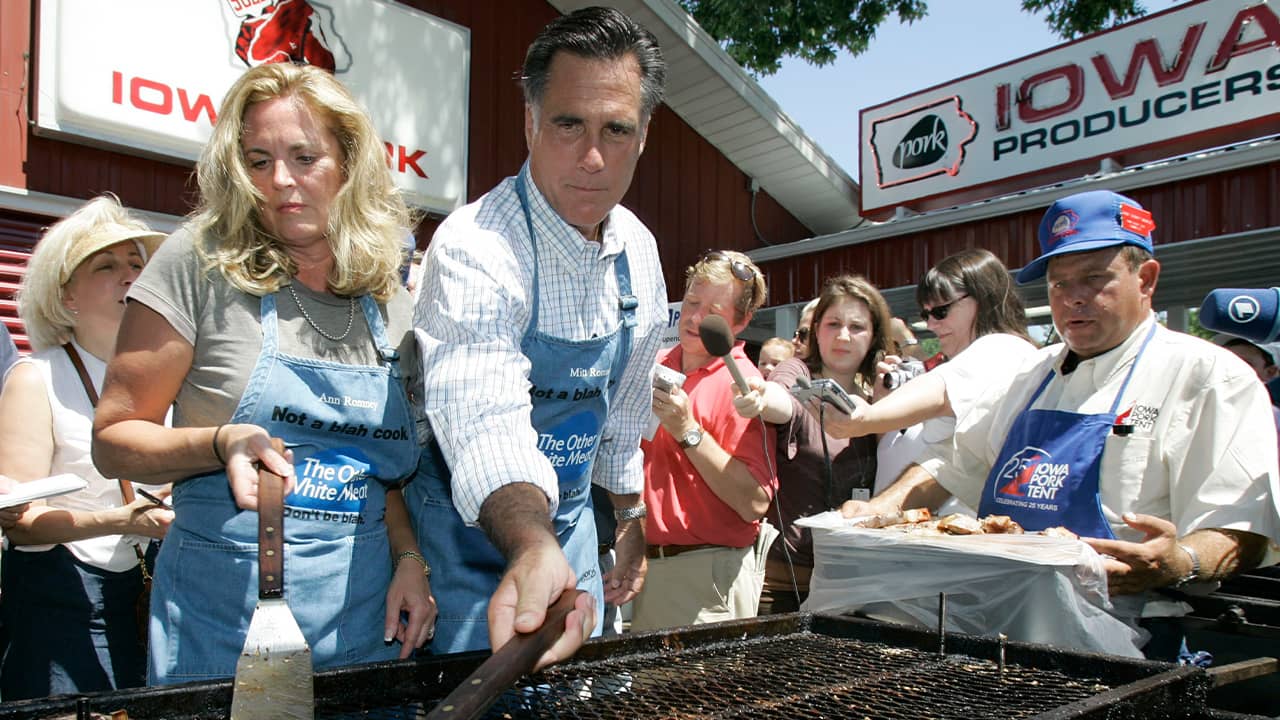 Photo of Mitt Romney at the Iowa State Fair in 2007