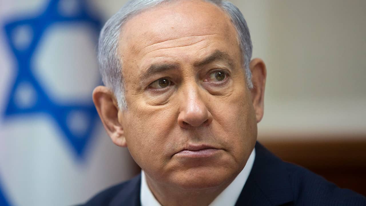 Portrait of Israeli Prime Minister Benjamin Netanyahu