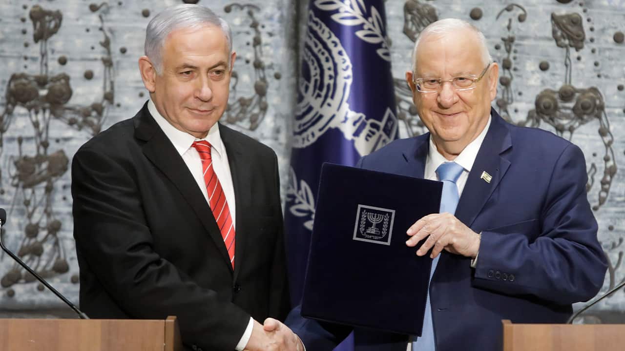 Photo of Benjamin Netanyahu and President Reuven Rivlin