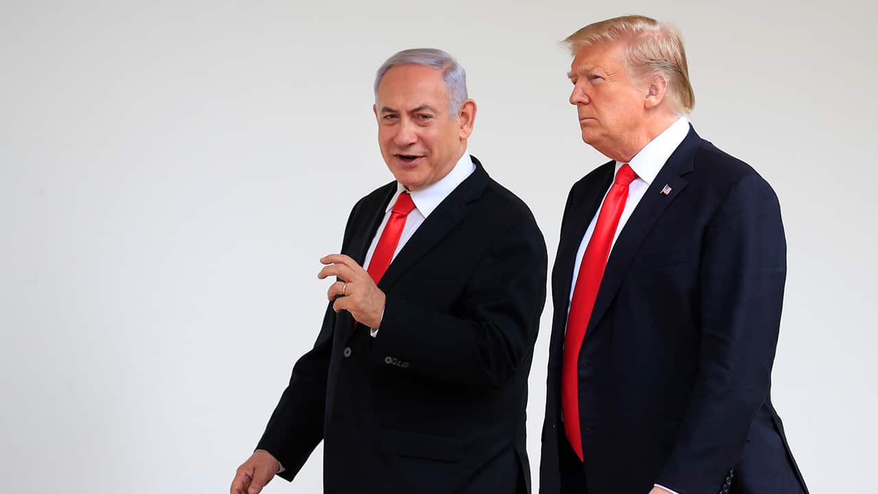 Photo of Prime Minister Benjamin Netanyahu and President Donald Trump