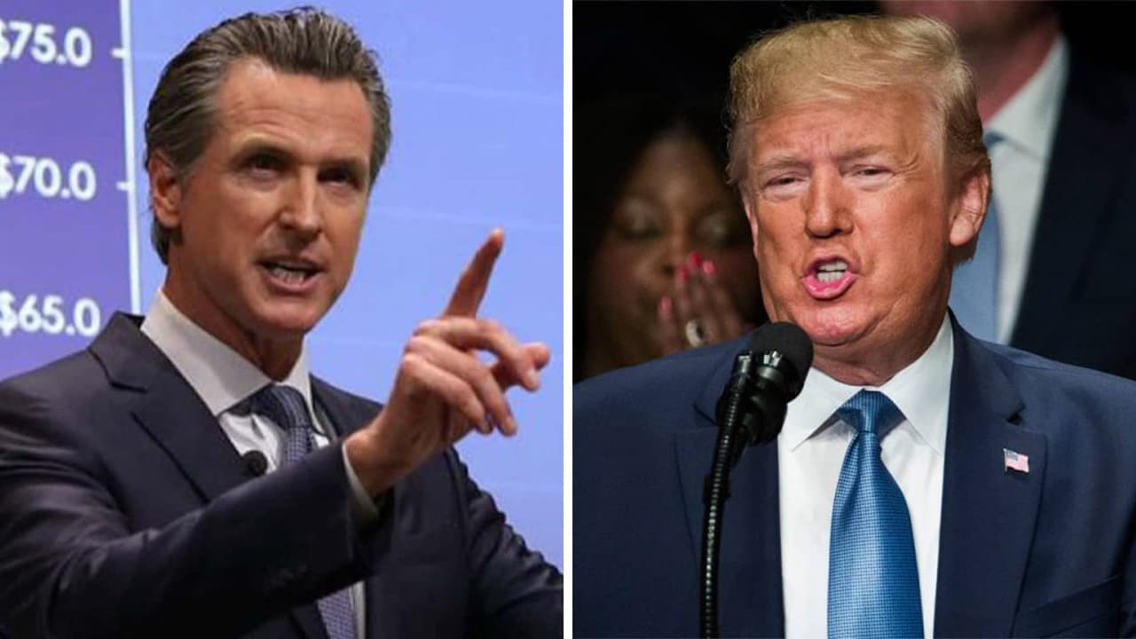 Photos of Gavin Newsom and Donald Trumpsite