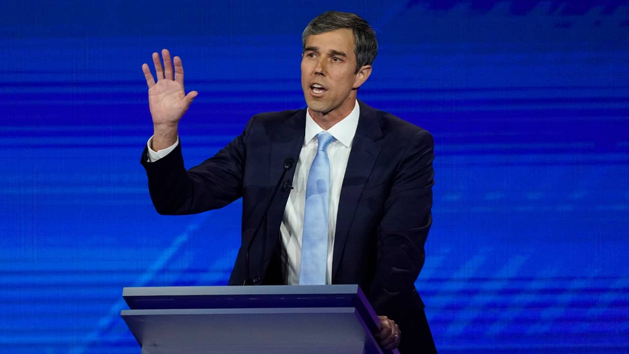 Photo of Beto O'Rourke at the Democratic debate 