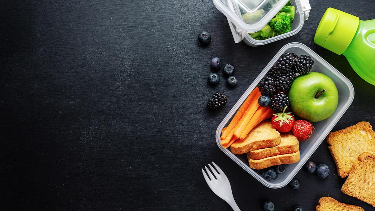 Photo of typical grab and go school lunch