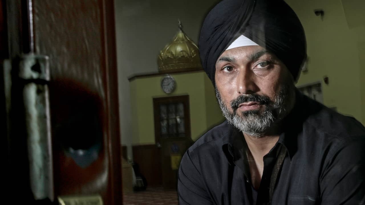 Photo of Pardeep Singh Kaleka in the Sikh Temple in Oak Creek, Wis.