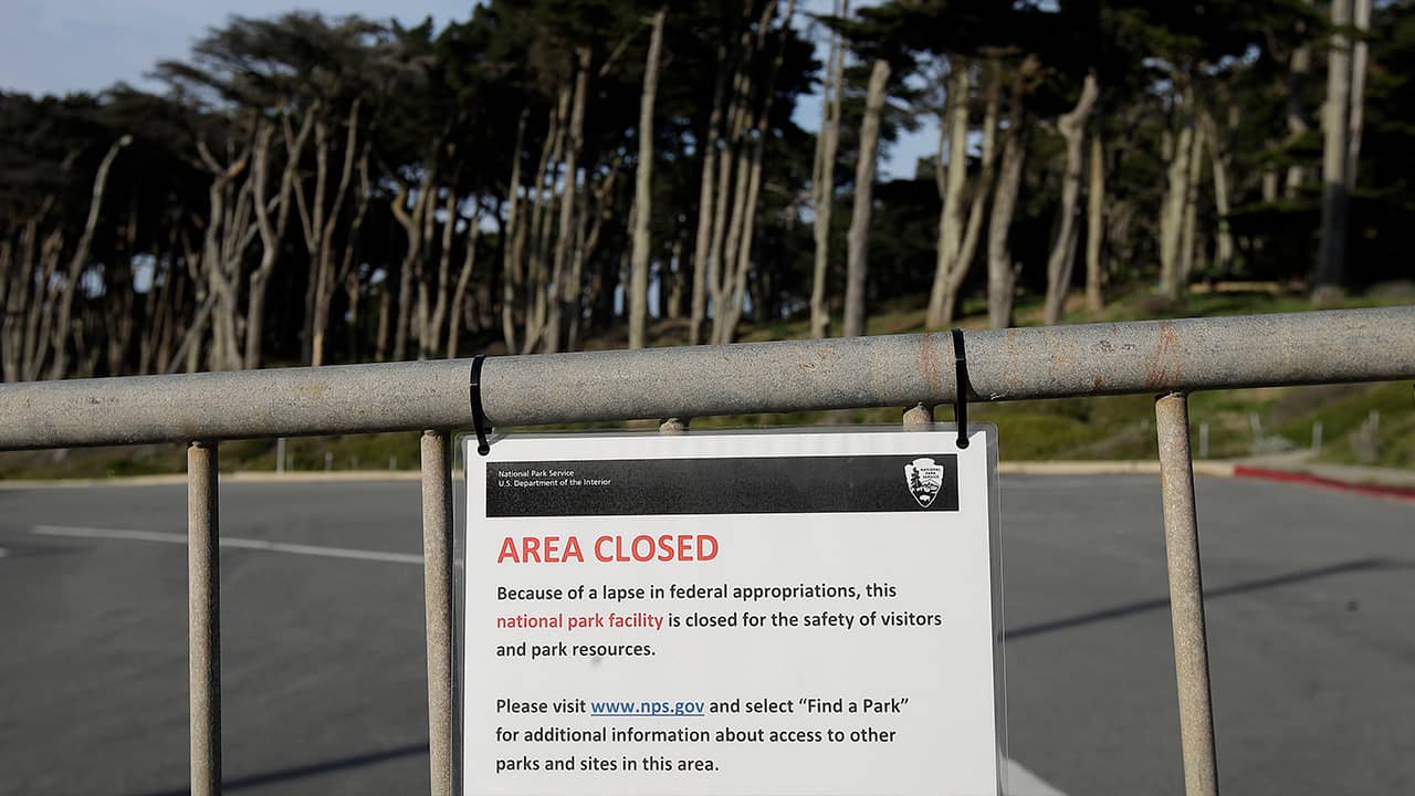 Photo of a gate blocking a parking lot to Land's End in SF