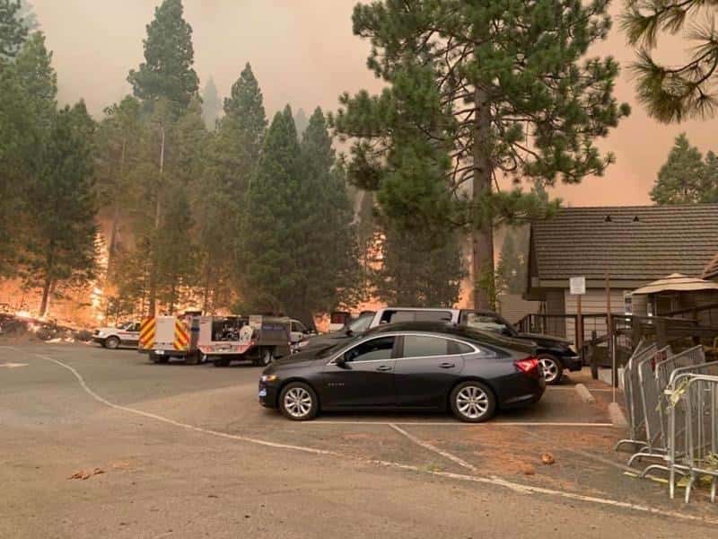 Photo of the Creek Fire near Shaver Lake, California