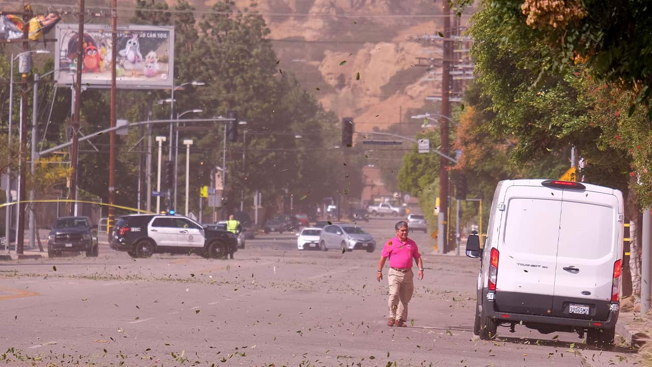 Photo of strong Santa Ana winds