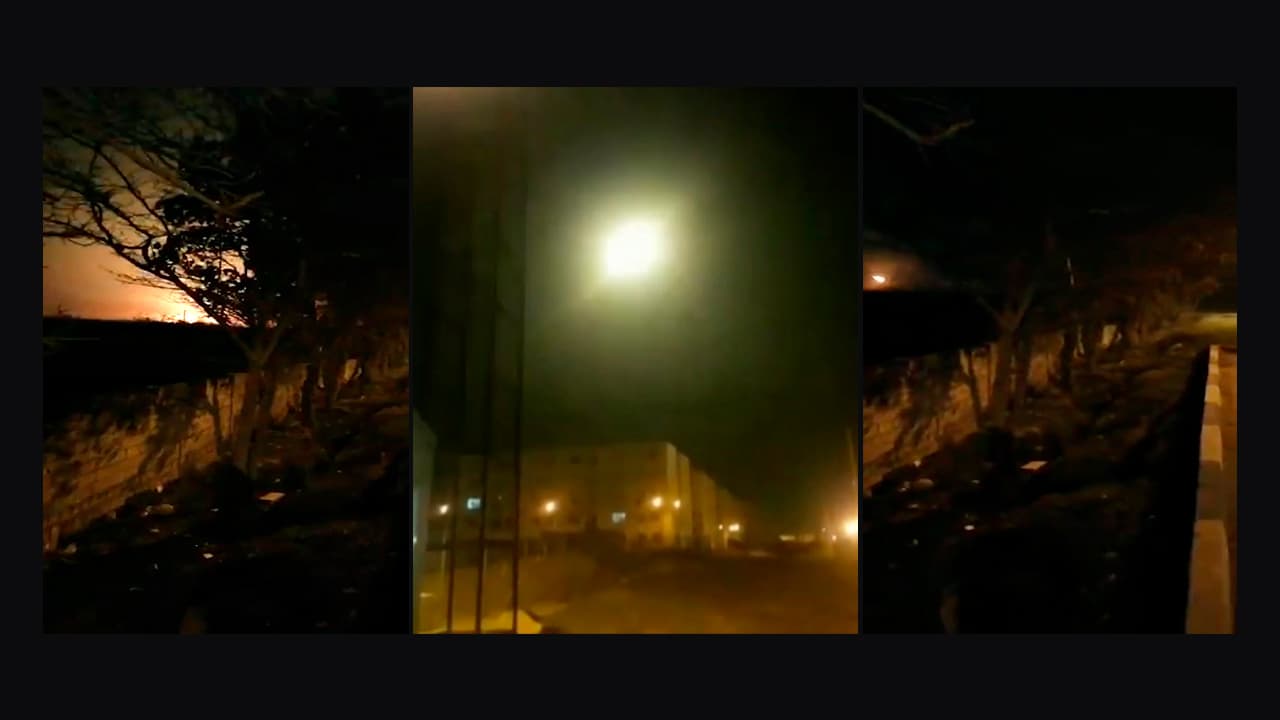 Photo of images from a video of the Ukrainian plane crash in Iran