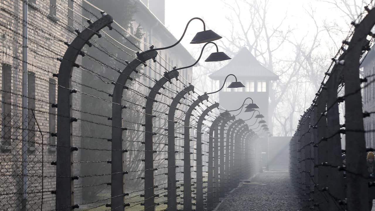 Photo of Auschwitz Nazi death camp in Oswiecim, Poland 