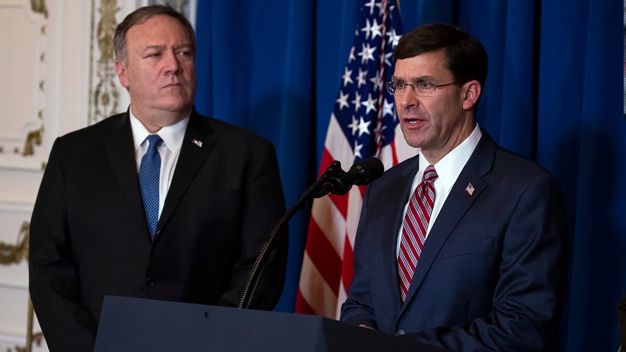 Photo of Secretary of State Mike Pompeo and Secretary of Defense Mark Esper 